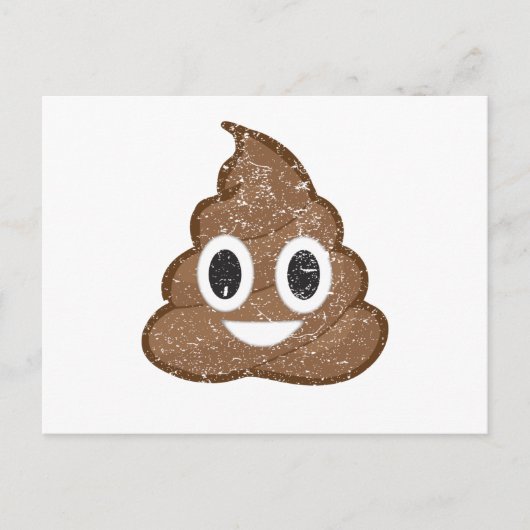 Carte Postale Poop émoji vintage (Devant)
