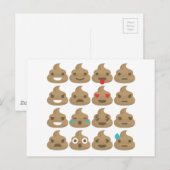Carte Postale poop emojis (Devant / Derrière)
