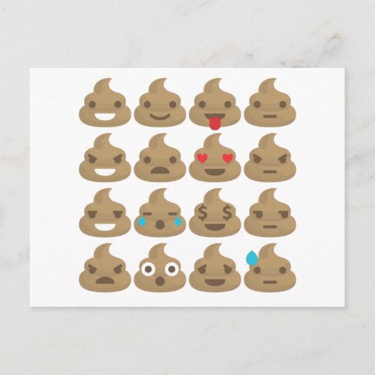 Carte Postale poop emojis (Devant)
