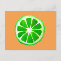 Pop art agrumes citron vert fruit original aquarel