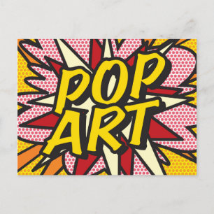 Carte Postale POP ART Amusant Rétro Bande Dessinée Pop Art