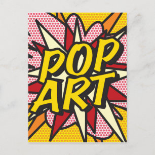 Carte Postale POP ART Amusant Rétro Bande Dessinée Pop Art