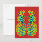 Carte Postale Pop Art ananas (Devant / Derrière)