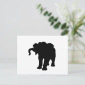 Carte Postale Pop Art Baby Elephant Silhouette (Debout devant)