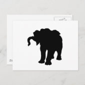 Carte Postale Pop Art Baby Elephant Silhouette (Devant / Derrière)