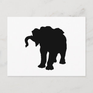 Carte Postale Pop Art Baby Elephant Silhouette