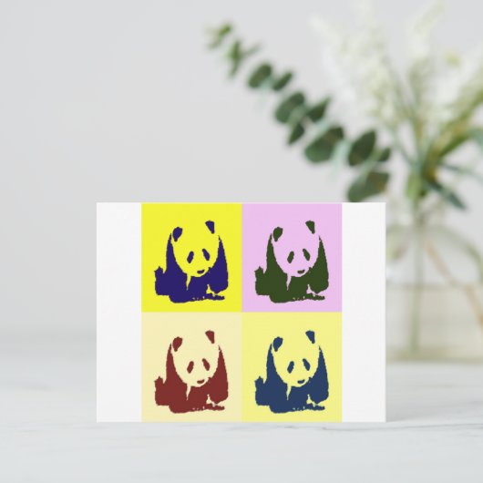 Carte Postale Pop Art Baby Pandas (Debout devant)