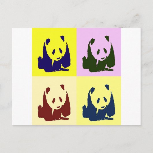 Carte Postale Pop Art Baby Pandas (Devant)