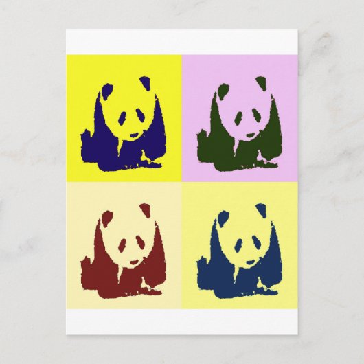 Carte Postale Pop Art Baby Pandas (Devant)