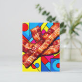 Carte Postale Pop Art Bacon Croustillant (Debout devant)