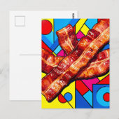 Carte Postale Pop Art Bacon Croustillant (Devant / Derrière)