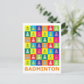 Carte Postale Pop Art Badminton (Debout devant)