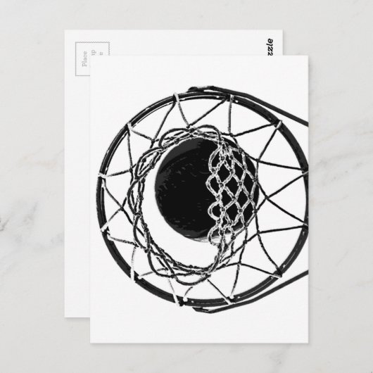 Carte Postale Pop Art Basket (Devant / Derrière)