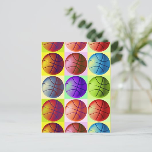 Carte Postale Pop Art Basket (Debout devant)