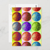 Carte Postale Pop Art Basket (Devant / Derrière)
