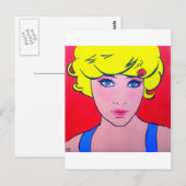 Carte Postale Pop art Bérénice (Devant / Derrière)