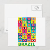 Carte Postale Pop Art Brésil (Devant / Derrière)
