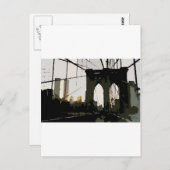 Carte Postale Pop Art Brooklyn Bridge (Devant / Derrière)