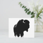 Carte Postale Pop Art Buffalo Bison Silhouette (Debout devant)