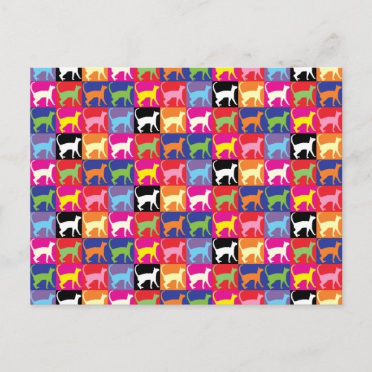 Carte Postale Pop Art Cats (Devant)