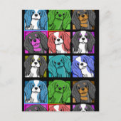 Carte Postale Pop Art Cavalier King Charles Spaniel (Devant)