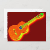 Carte Postale Pop Art Classic Guitare (Devant / Derrière)