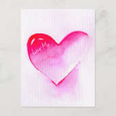 Carte Postale Pop art coeur rose valentine (Devant)