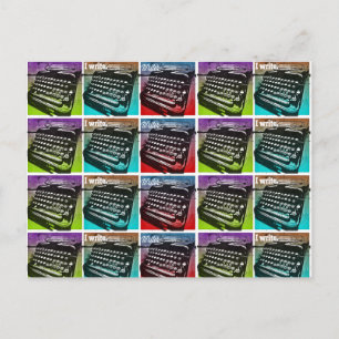 Carte Postale Pop Art Cool pour écrivains et auteurs