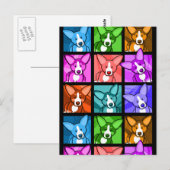 Carte Postale Pop Art Corgi (Devant / Derrière)