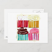Carte Postale Pop Art Cupcakes (Devant / Derrière)