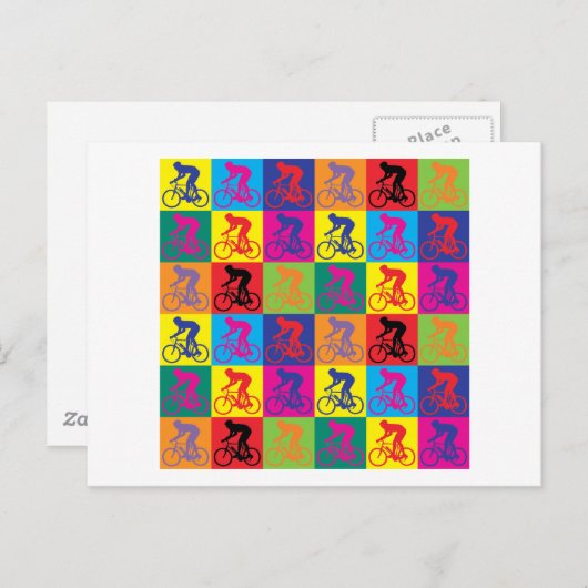 Carte Postale Pop Art Cycling (Devant / Derrière)