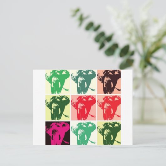 Carte Postale Pop Art Elephants (Debout devant)