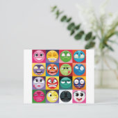 Carte Postale pop art emojis (Debout devant)