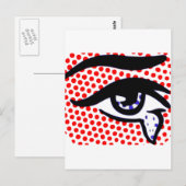 Carte Postale Pop Art Eye (Devant / Derrière)