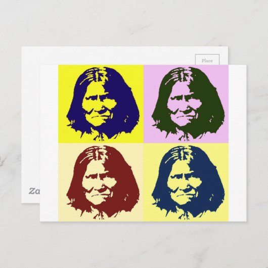 Carte Postale Pop Art Geronimo (Devant / Derrière)
