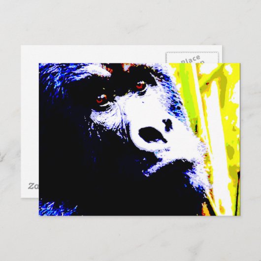Carte Postale Pop Art Gorilla (Devant / Derrière)