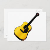 Carte Postale Pop Art Guitare (Devant / Derrière)