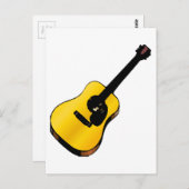 Carte Postale Pop Art Guitare (Devant / Derrière)