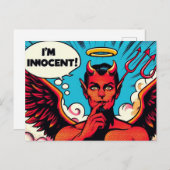 Carte Postale Pop Art Innocent Devil (Devant / Derrière)