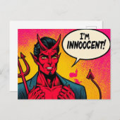 Carte Postale Pop Art Innoocent Devil Comic (Devant / Derrière)