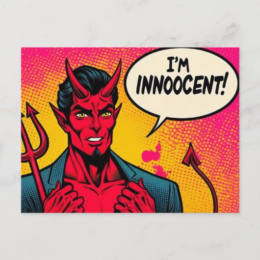 Carte Postale Pop Art Innoocent Devil Comic (Devant)