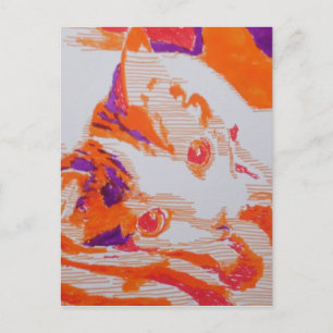 Carte Postale Pop Art katze