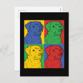 Carte Postale Pop Art Labrador Retriever (Devant / Derrière)