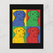 Carte Postale Pop Art Labrador Retriever (Devant)