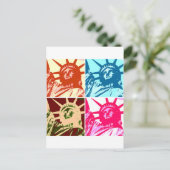 Carte Postale Pop Art Lady Liberty New York City (Debout devant)