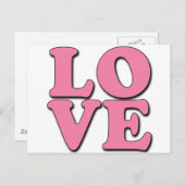 CARTE POSTALE POP ART LOVE (Devant / Derrière)