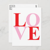 Carte Postale Pop Art LOVE (Devant / Derrière)