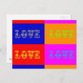 Carte Postale Pop Art Love (Devant / Derrière)