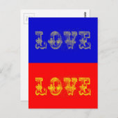 Carte Postale Pop Art Love (Devant / Derrière)