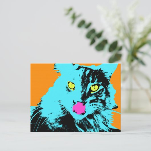 Carte Postale Pop Art Maine Coon Cat (Debout devant)